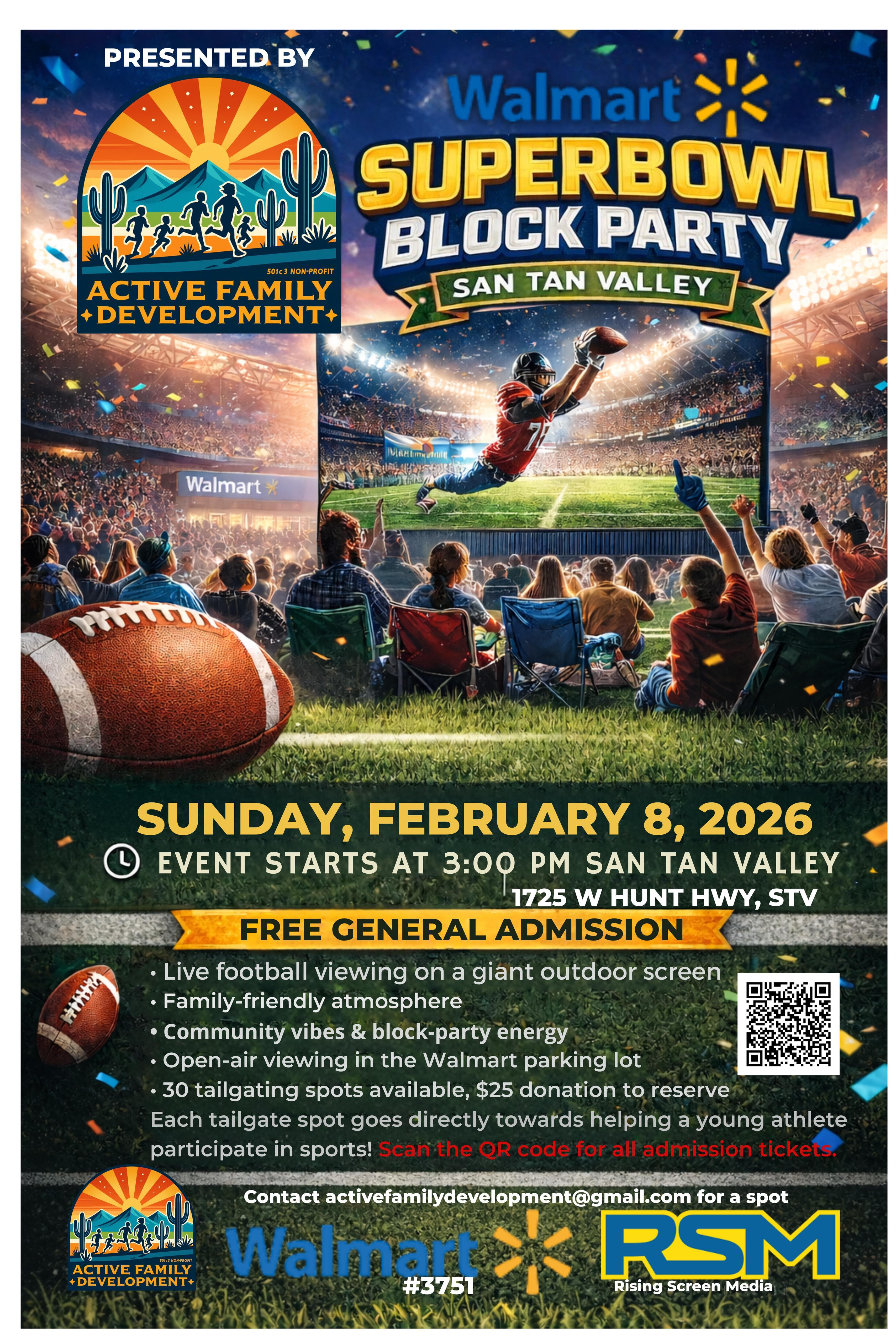 Walmart Super Bowl Block Party - San Tan Valley - Sunday, February 8, 2026