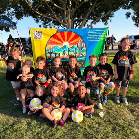 Children playing at an outdoor event