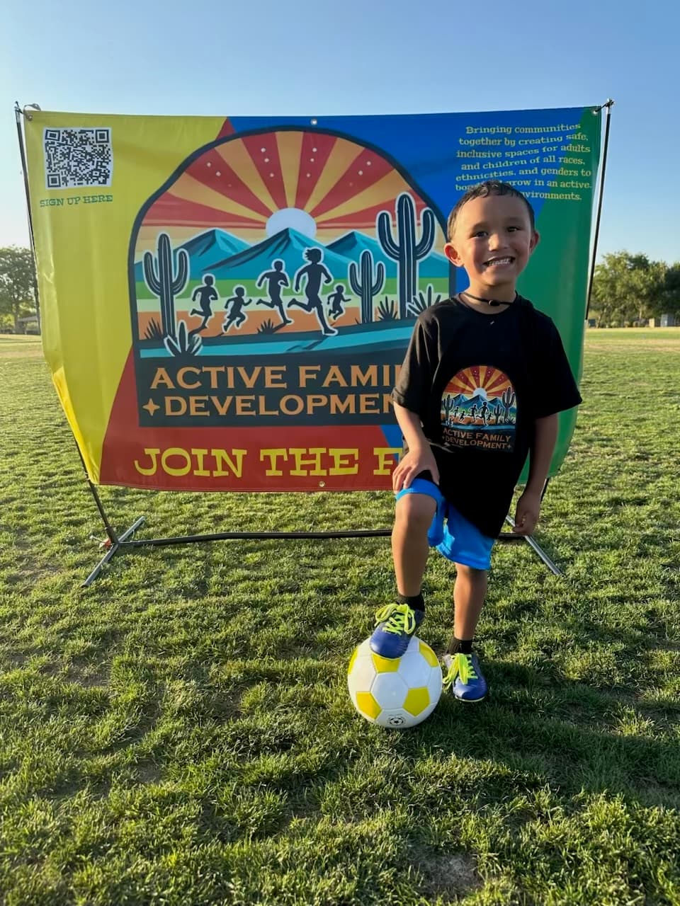 Community event with families playing together